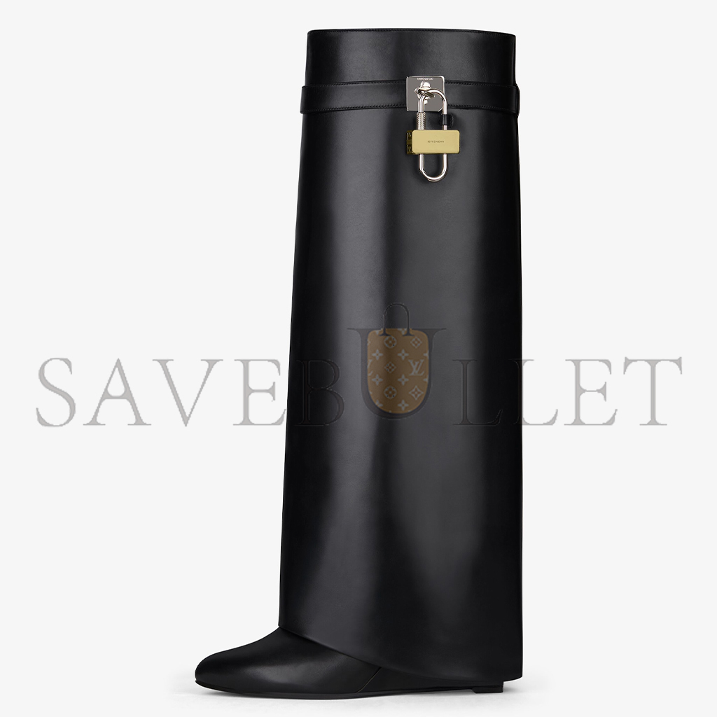 G1uenchy shark lock boots in leather be702ne1ng-001